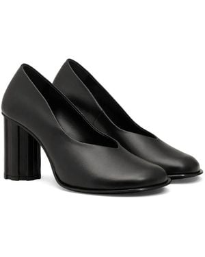 Ami Paris Leather Anatomical-Toe Piano Court Shoes - Black
