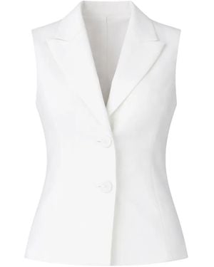 Pinko Veston Sans Manches À Dos Nu - White