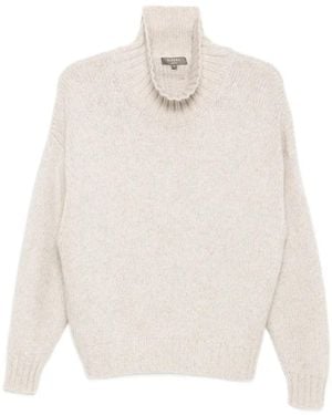 N.Peal Cashmere Pull À Col Cheminée - Blanc