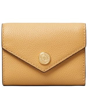 Tory Burch Pebble Textured Leather Envelope Wallet - Natural