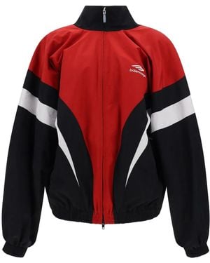Balenciaga Colour-Block Bomber Jacket - Red