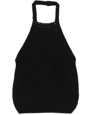 Rohe Chunky-Knit Halter Top - Black