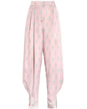 Genny Patterned Pleated Pants - Pink