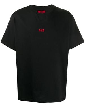 424 ロゴ Tシャツ - ブラック