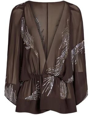 16Arlington Verziertes Tula Langarmshirt - Braun