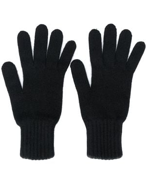 Pringle of Scotland Gloves With Ribbed Details - Black