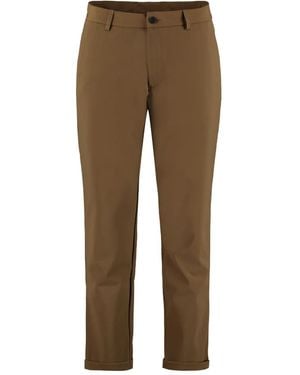 THE (Alphabet) Cuffed-Hems Flat-Front Pants - Natural
