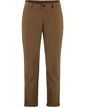 THE (Alphabet) Cuffed-Hems Flat-Front Pants - Natural