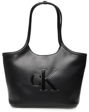 Calvin Klein Logo-Detail Shoulder Bag - Black