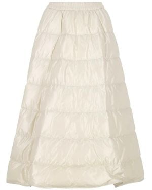 Moncler A-Line Down Midi Skirt - White