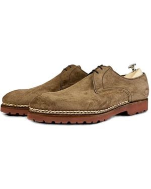 Bontoni Carnera Suede Derby Shoes - Brown