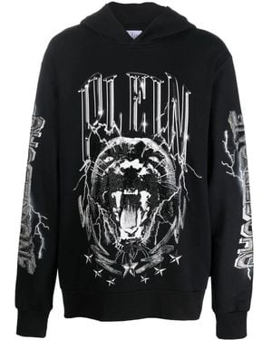 Philipp Plein Graphic-Print Hoodie - Black