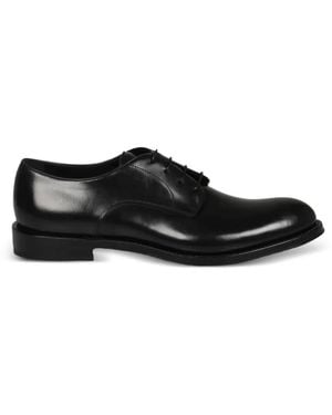 Corvari Leather Derby Shoes - Black