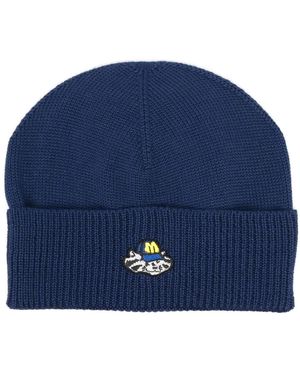 MSGM Berretto Con Applicazione Logo - Blu