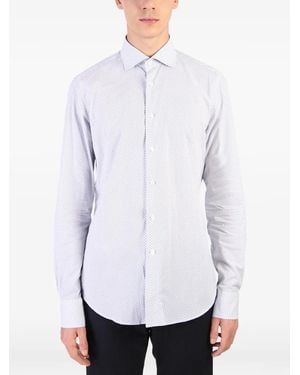 Dell'Oglio Patterned Shirt - White
