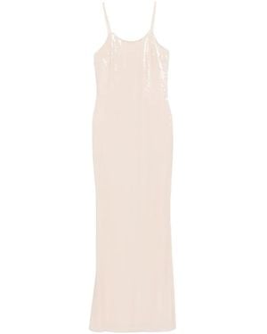 Patrizia Pepe Sequin-Embellished Maxi Dress - White