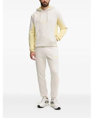 adidas Logo-Embroidered Hoodie - White
