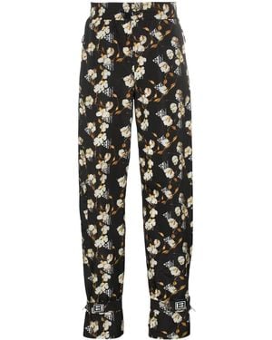 Off-White c/o Virgil Abloh Floral Design Jogger Trousers - Black