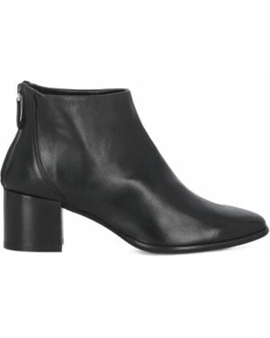 Julie Dee Botines Con Cremallera Trasera - Negro