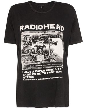 R13 Radiohead Print T-shirt - Black