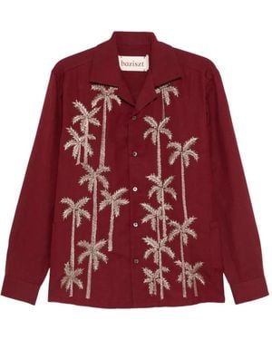 BAZISZT Palm-Tree Shirt - Red