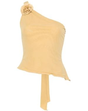 Posse Cynthia Flower-Appliqué Top - Natural