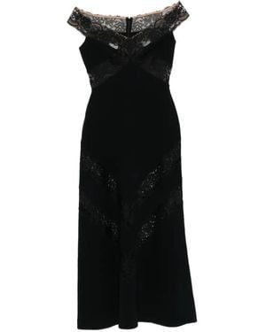 Elie Saab Ruffled Dress - Black