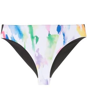 Être Cécile Bikinihöschen Mit Aquarell-Print - Blau