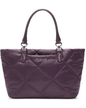 MZ Wallace Small Madison Quilted Tote Bag - Purple