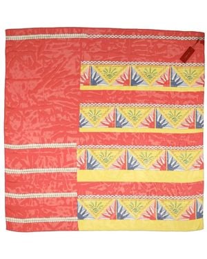 Dolce & Gabbana Silk Printed Square Foulard Scarf - Red
