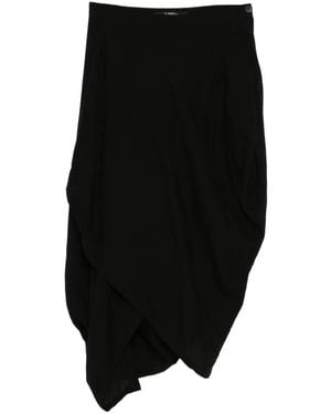Limi Feu Falda Asimétrica Drapeada - Negro