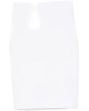Elisabetta Franchi Logo-Plaque Pencil Midi Skirt - White