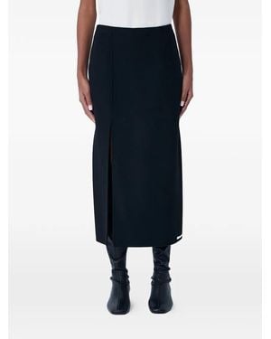 Sportmax Slit Midi Skirt - Blue