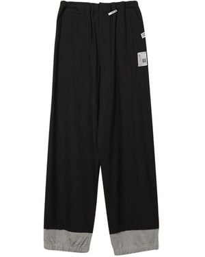 Maison Mihara Yasuhiro Layered-Hem Trousers - Black