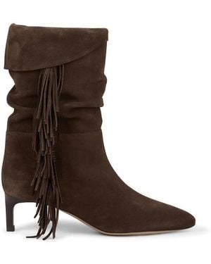 Ba&sh Botines Cardi Con Flecos - Marrón