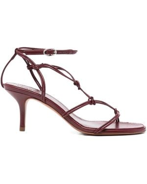 Ba&sh 80Mm Knotted Leather Sandals - Pink