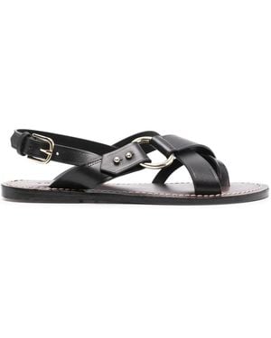 Soeur Florence Leather Sandals - White