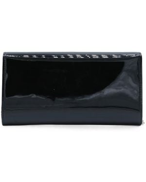 Jimmy Choo Emmie Patent-Leather Clutch Bag - Black