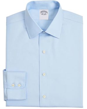 Brooks Brothers Long-Sleeve Cotton-Blend Shirt - Blue