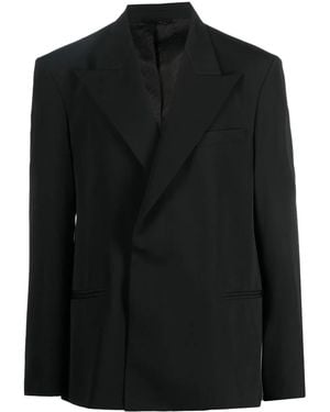 Acne Studios Peak-Lapel Double-Breasted Blazer - Black
