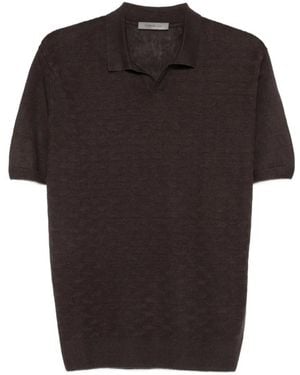 Corneliani T-Shirt À Design Texturé - Black