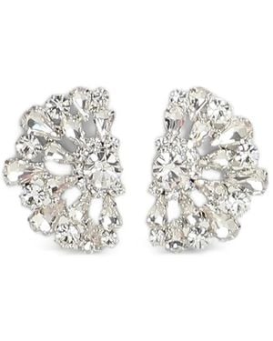 Magda Butrym Crystal-Embellished Fan Earrings - White