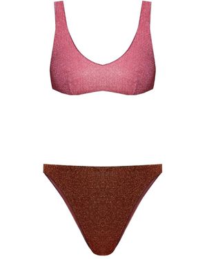 Oséree Bikini Con Detalle De Purpurina - Morado