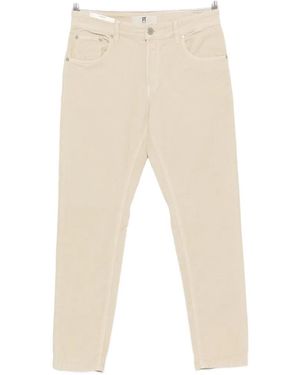 PT Torino Corduroy-Effect Five-Pocket Pants - White