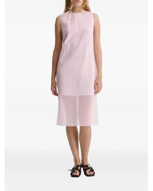 Cecilie Bahnsen Floral-Lace Sleeveless Midi Dress - Pink