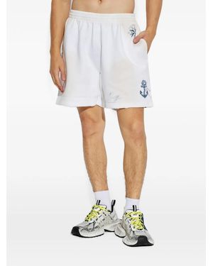 Balenciaga Classic Ink Relaxed Fit Shorts - White