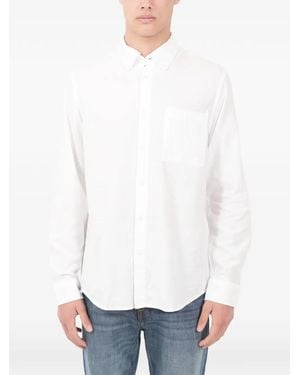 NN07 Arnebd Pocket Cotton Shirt - White
