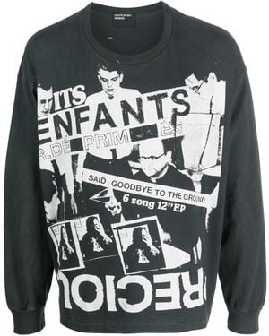 Enfants Riches Deprimes Graphic-Print Cotton Sweatshirt - Grey