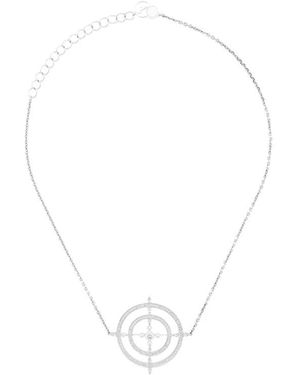 Anissa Kermiche Pearl Cross Choker - White