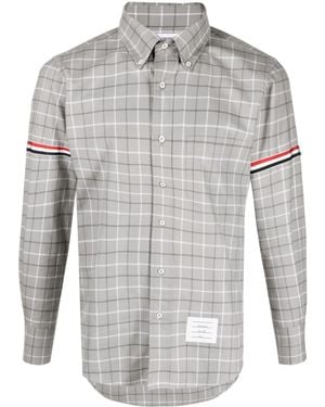 Thom Browne Plaid Shirt - Grey